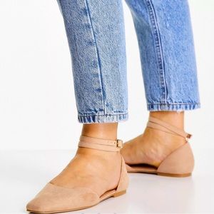 NWT ASOS Design Wide Fit Ballet Flats Size 8 W